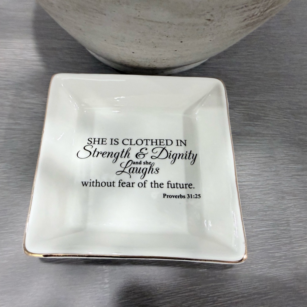 Inspirational White Ceramic Dish